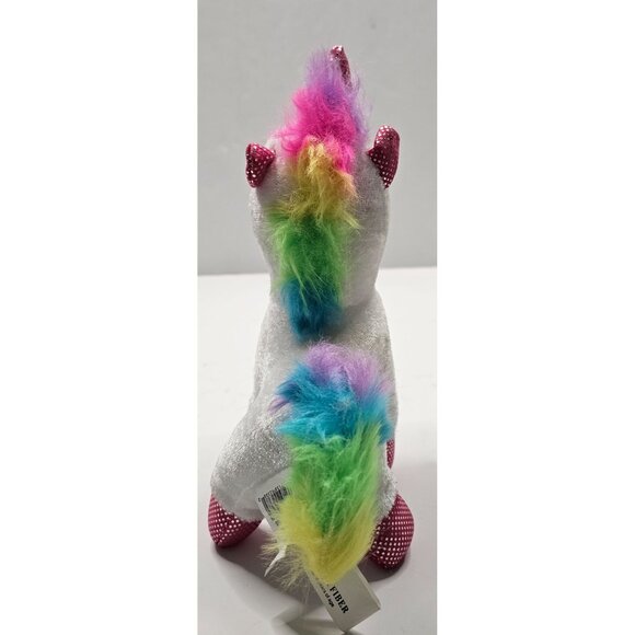 Plush Rainbow Unicorn Pony Stuffed Animal Toy Polyester Fiber 7.5" - Picture 5 of 13